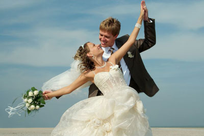 Couple at a wedding